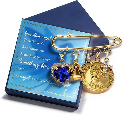 Something Blue Pin for Bride Bridal Bouquet Charm Cross Wedding Bouquet Charms Something Blue Gift for Bride on Wedding in Saudi Arabia