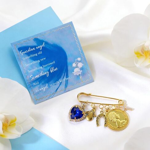 Something Blue Pin for Bride Bridal Bouquet Charm Cross Wedding Bouquet Charms Something Blue Gift for Bride on Wedding in Saudi Arabia