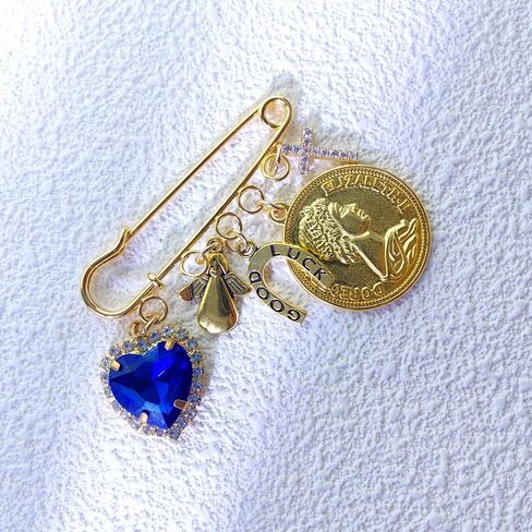 Something Blue Pin for Bride Bridal Bouquet Charm Cross Wedding Bouquet Charms Something Blue Gift for Bride on Wedding in Saudi Arabia