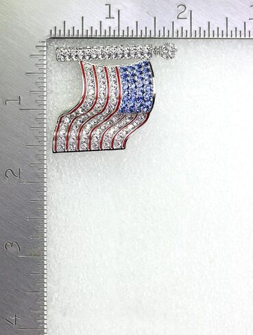 Faship Rhinestone American Flag Pin Brooch For USA Patriotic Men and Women in Kuwait