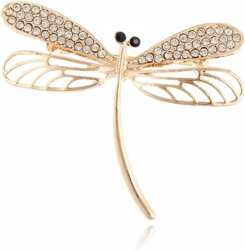 Dainty Dragonfly Brooch Pin for Women Girls Crystal Rhinestone Lapel Pins Corsage Jackets Badge Dress Scarves Shawl Clip Brooches Pins Fashion Party Prom Costume Accessorices Jewelry Gifts Wedding in Kuwait
