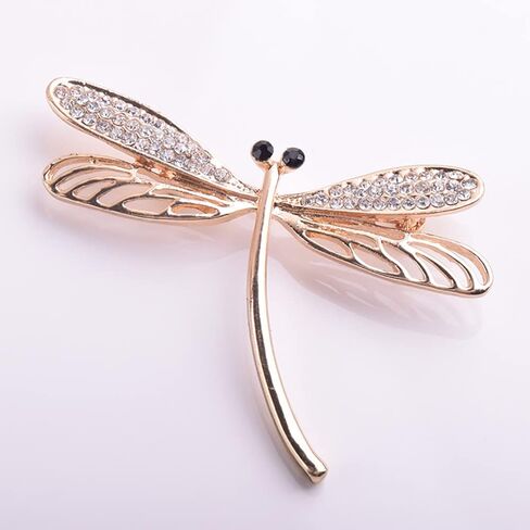 Dainty Dragonfly Brooch Pin for Women Girls Crystal Rhinestone Lapel Pins Corsage Jackets Badge Dress Scarves Shawl Clip Brooches Pins Fashion Party Prom Costume Accessorices Jewelry Gifts Wedding in Kuwait