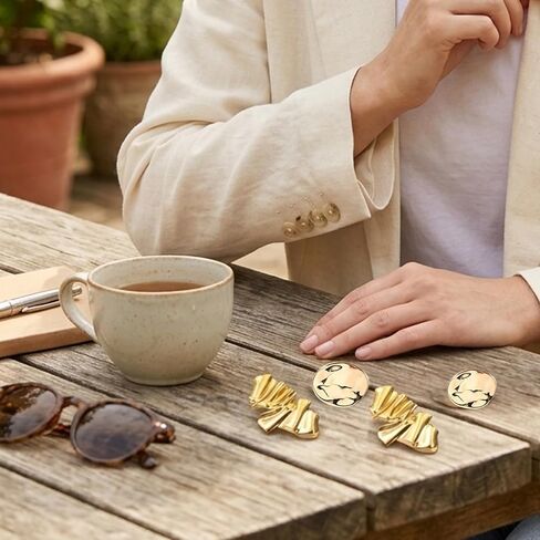 4pcs Gold Brooch Set, Gold Brooch for Dress, Irregular Geometric brooches Pins for Blazers, Jackets, Scarves and Hats for Women Men in Saudi Arabia