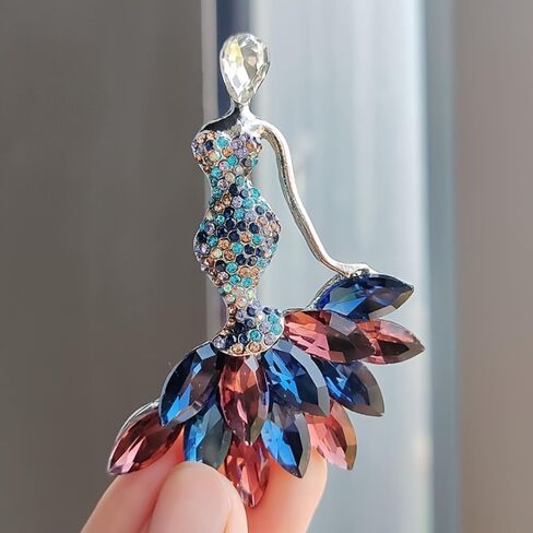 Cute Cat Elegant Mermaid Austrian Crystals Rhinestone Women Corsage Pin Brooches Pin in Kuwait