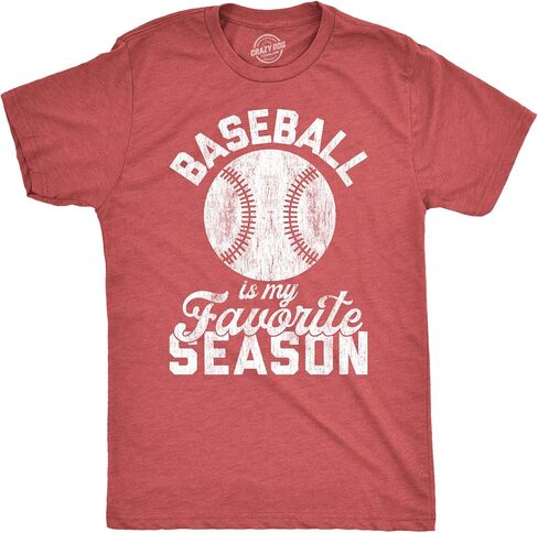 Mens Baseball is My Favorite Season T Shirt Funny Summer Sports Softball Novelty Tee in Saudi Arabia