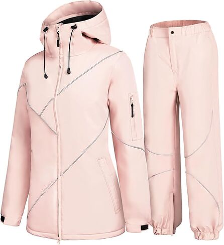 GEMYSE Women's Ski Snowsuit Waterproof Windproof Insulated Jacket and Pants Set Winter Warm Snowboarding Coat with Hood in Saudi Arabia