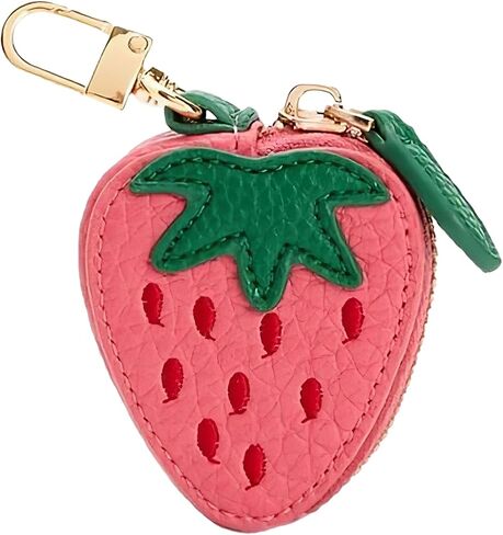Peach Shaped Coin Purse Charm Small Fruit Keychain Pouch Wallet Bag for Handbags‌ Backpacks in Saudi Arabia