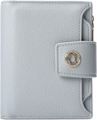 FOXLOVER PendantChain Zipper Small Wallet Women RFID Blocking Credit Card Bifold Wallet Business Card Holder with ID Window(Red) in Saudi Arabia