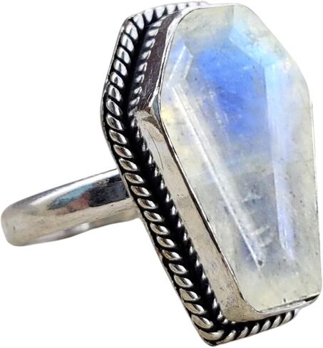 925 Sterling Silver Handmade Coffin Shape Designer Statement Ring For Women By Silverekh in Saudi Arabia