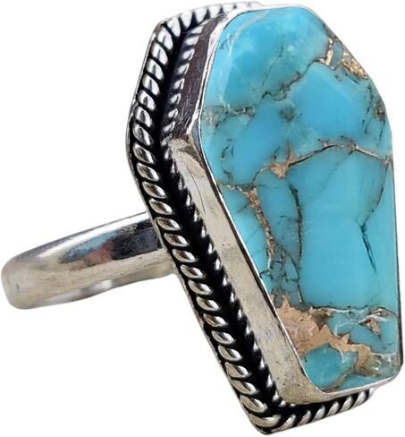 925 Sterling Silver Handmade Coffin Shape Designer Statement Ring For Women By Silverekh in Kuwait