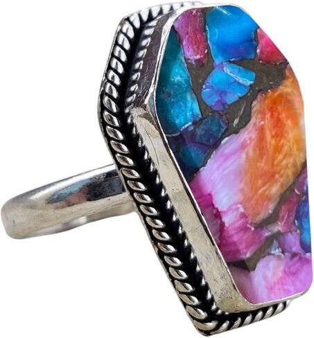 925 Sterling Silver Handmade Coffin Shape Designer Statement Ring For Women By Silverekh in Kuwait