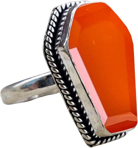 925 Sterling Silver Handmade Coffin Shape Designer Statement Ring For Women By Silverekh in Kuwait