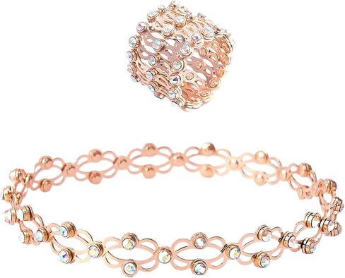 Expandable Ring Bracelet Folding Retractable Adjustable Transform Flexible Statement 2 in 1 Bracelets Ring Unique Jewelry Gifts in Saudi Arabia