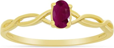 10k Yellow Gold Oval Ruby Ring in Saudi Arabia