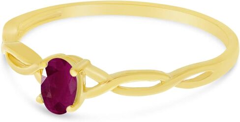 10k Yellow Gold Oval Ruby Ring in Saudi Arabia