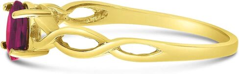 10k Yellow Gold Oval Ruby Ring in Saudi Arabia