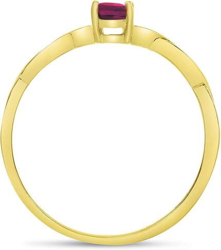 10k Yellow Gold Oval Ruby Ring in Saudi Arabia