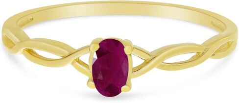 10k Yellow Gold Oval Ruby Ring in Saudi Arabia