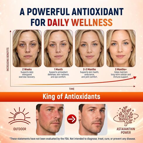 Astaxanthin 24mg with Resveratrol & Lycopene, 3-in-1 Liposome Antioxidant Complex with MCT Oil for Skin, Eye, Heart, Immune & Healthy Aging Support | Non-GMO, Gluten Free,No Soy-150 Softgels in Saudi Arabia