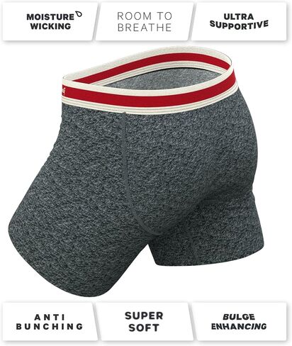 Shinesty Ball Hammock Boxer Brief - Pouch Underwear For Men with Fly -Grey, X-Large in Saudi Arabia