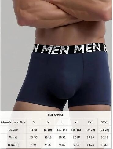 Men's Underwear Boxer Briefs Anti-Chafing Elastic Waisted Soft Stretch Comfortable Underwear for Men 4 Pcs in Kuwait