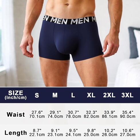 Men's Underwear Boxer Briefs Anti-Chafing Elastic Waisted Soft Stretch Comfortable Underwear for Men 4 Pcs in Kuwait