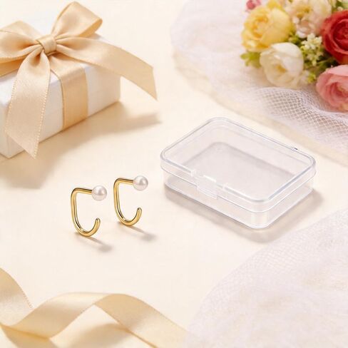 Backless Earrings for Women Half Hoop No Back Tiny Twist Lightweight Pearl Star Moon Heart Bow Turquoise Earrings Poke Free Stay Close Earring Minimalist Half Hoop Jewelry Gift Cartilage Comfort Fit Sleep Jewelry in Kuwait