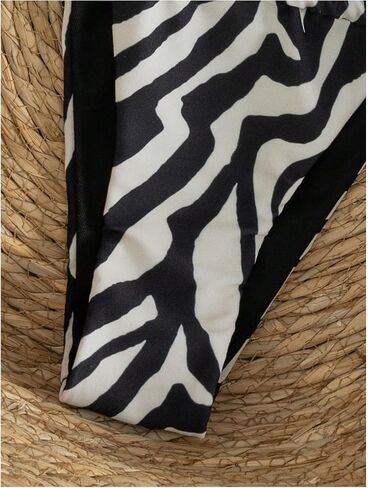 RoseSeek Women's 2 Piece Zebra Striped Bikini Sets Spaghetti Strap Triangle Bikinis Bathing Suits Set in Kuwait