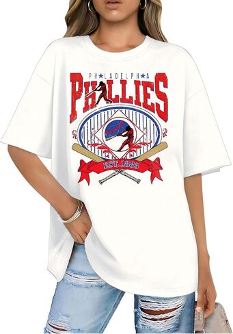 Baseball Shirts Women Oversized Baseball Team Graphic Tshirt Game Day Mom Shirt Funny Baseball Fan Tee Casual Tops in Saudi Arabia