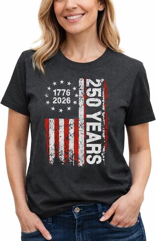 America 250 Years Anniversary USA Shirt Women 4th of July Shirts 1776-2026 250th Birthday T-Shirt Patriotic Shirts Tops in Kuwait