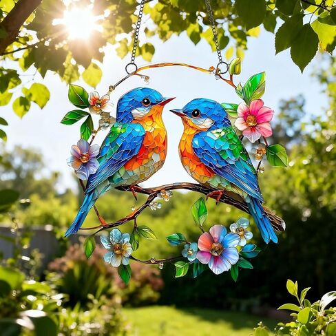 Acryl-Sonnenfänger Zum Aufhängen, Hanging Window Decor Pendant Hummingbird Pendant - Colorful Window Decoration,Sun Catchers Indoor Wall Art Home Decor Gift for Women Mom Bird Lovers in Kuwait