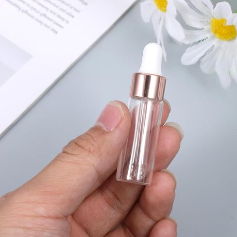 8 Pack Eye Dropper Bottle Rose for Essential Oils Mini Dropper Bottle Glass Vials Bottles Empty Travel Oil Droppings Bottles with Cap for Essence Liquid Cosmetic Containers (2ml, 3ml, 4ml, 5ml) in Saudi Arabia