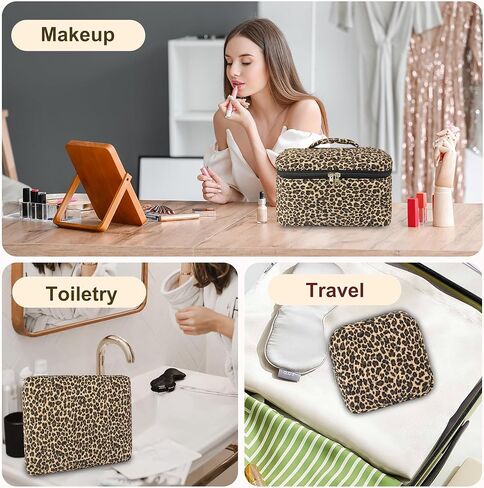 GISMTR 4Pcs Quilted Makeup Bag Set Cute Floral Cosmetic Bag Cotton Coquette Make up Bag Aesthetic Travel Toiletry Bag for Women Girls in Saudi Arabia
