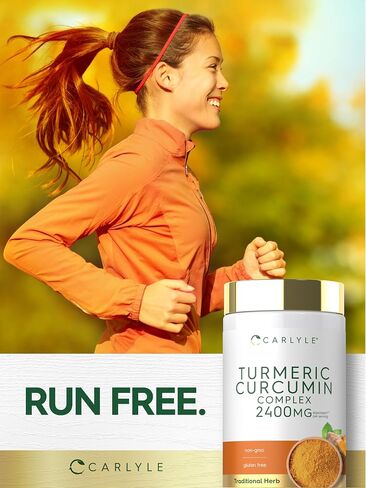Carlyle Turmeric Curcumin Supplement 2400mg | 180 Powder Capsules | Herbal Formula | Non-GMO, Gluten Free in Saudi Arabia