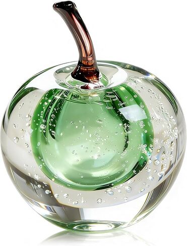Glass Fruit Pear Statues Home Decor Modern Style Figurine Decorative Ornaments for Living Room, Shelf Decor, Office Desktop, Cabinets (Amber Pear Ornament) in Kuwait