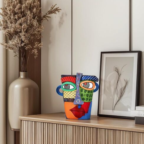Resin Abstract Sculpture for Home Decor Modern,Book Shelf TV Stand Decor,Living Room Decor,Dining Room Table,Bedroom, Office Desktop, Cabinets Decorative Ornaments (Colorful) in Saudi Arabia