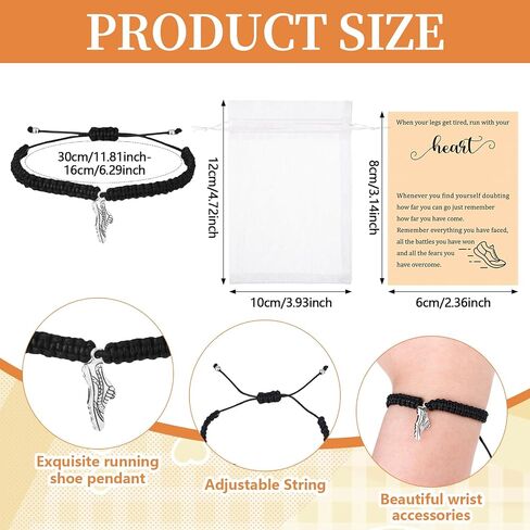 64 Pcs Track and Field Gift Bulk Include Adjustable Running Bracelets Keychains and Cards Cross Country Running Bracelets Bulk Marathon Runner Gifts Running Lover Gift for Women Men Adult Training in Saudi Arabia