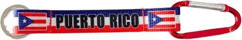 Puerto Rico Puerto Rican Flag Carabiner Keychain Key Ring Key Tag Key Ring Bag Tag Great For a Keychain or a Backpack Tag in Kuwait