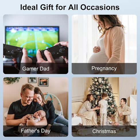 GJD Dad Levels Unlocked Keychain, Gamer Birthday Gift for Dad, Silver in Saudi Arabia