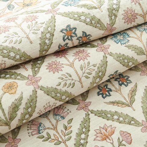 jinchan Haden 5x7 Vintage Floral Area Rug for Living Room Bedroom Soft Non-Slip Low Pile Washable Cottage Decor Dining Room Home Office Girls Dorm Carpet Sage Green in Kuwait