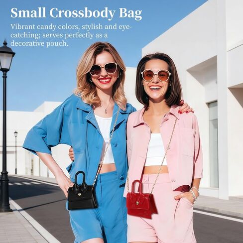 6 PCS Mini Purse Tiny Shoulder Bag, PVC Jelly Crossbody Bag, Candy Color Cute Young Lady Handbag with Removable Shoulder Strap for Women, Fashionistas, Bridesmaid Crossbody Bag in Saudi Arabia