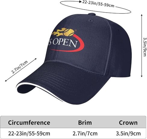 Us Open Tennis Sandwich Cap Unisex Classic Baseball Capunisex Adjustable Casquette Dad Hat in Saudi Arabia