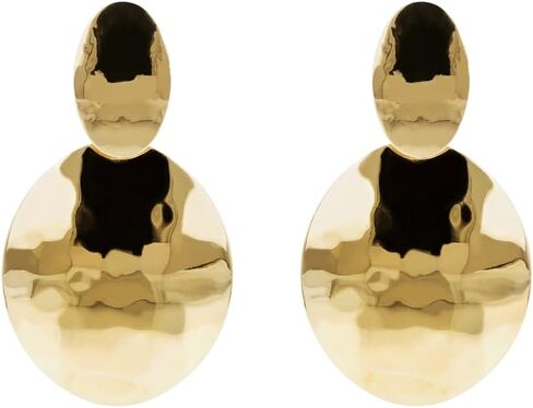 Etrusca Gioielli Women’s 18K Gold Plated Oval Drop Earrings – Elegant Italian Jewelry, Nickel-Free & Hypoallergenic – for Women, Mom or Wife in Saudi Arabia