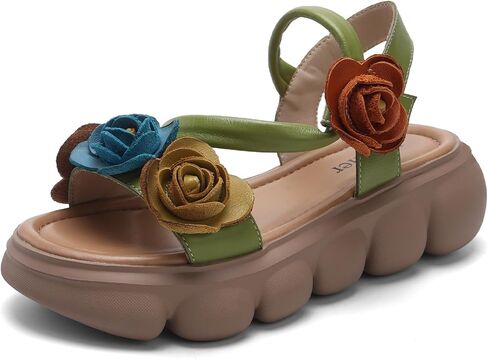 Platform Sandals for Women Breathable Open Toe Soft Insole Wedge Sandals Stylish Adjustable Straps Comfort Platform Shoes in Saudi Arabia
