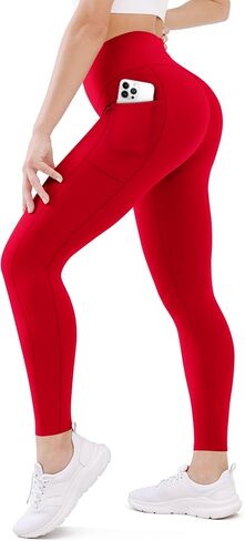FEYHAY Single Pocket Leggings for Women - High Waisted Tummy Control Yoga Pants with Side Phone Pocket in Saudi Arabia