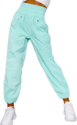Zenana Windbreaker Jogger Pants with Zip Closure Side Functional Pockets in Saudi Arabia