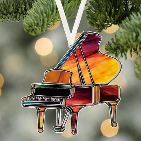 Acrylic Grand Piano Hanging Ornaments Christmas Tree Decorative Ornaments Musical Gifts for Music Lovers Musicians in Kuwait