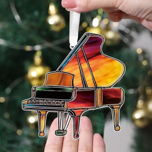 Acrylic Grand Piano Hanging Ornaments Christmas Tree Decorative Ornaments Musical Gifts for Music Lovers Musicians in Kuwait