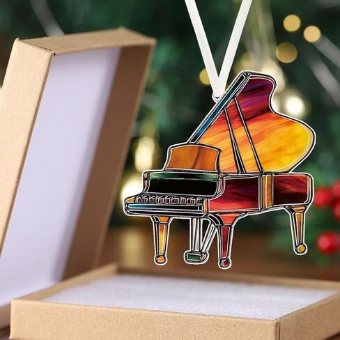 Acrylic Grand Piano Hanging Ornaments Christmas Tree Decorative Ornaments Musical Gifts for Music Lovers Musicians in Kuwait