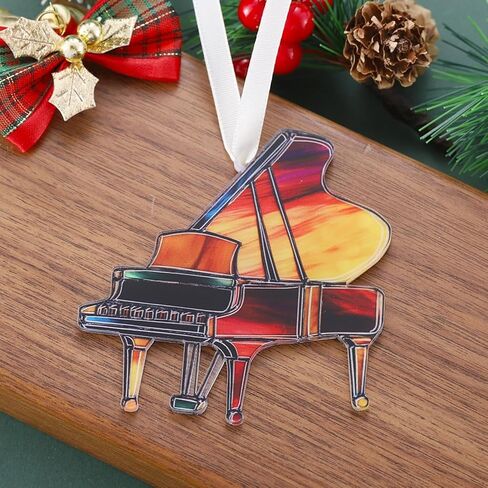 Acrylic Grand Piano Hanging Ornaments Christmas Tree Decorative Ornaments Musical Gifts for Music Lovers Musicians in Kuwait